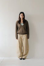 Soft Layered Knit Set-BROWN
