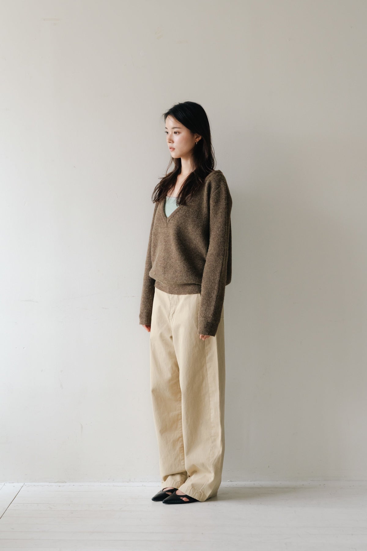 Soft Layered Knit Set-BROWN
