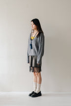 Soft Layered Knit Set-GREY