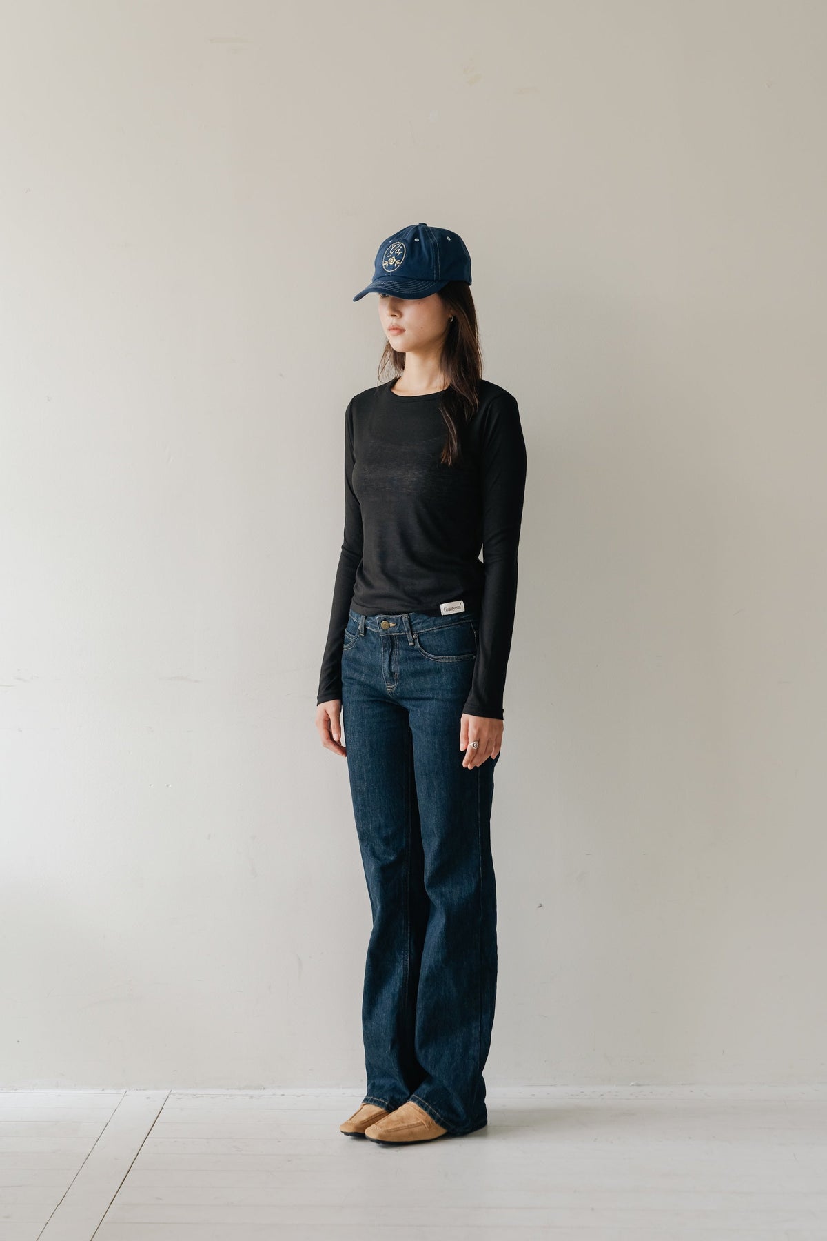 Layered basic tops-BLACK