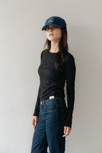Layered basic tops-BLACK