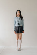 Layered basic tops-BLUE