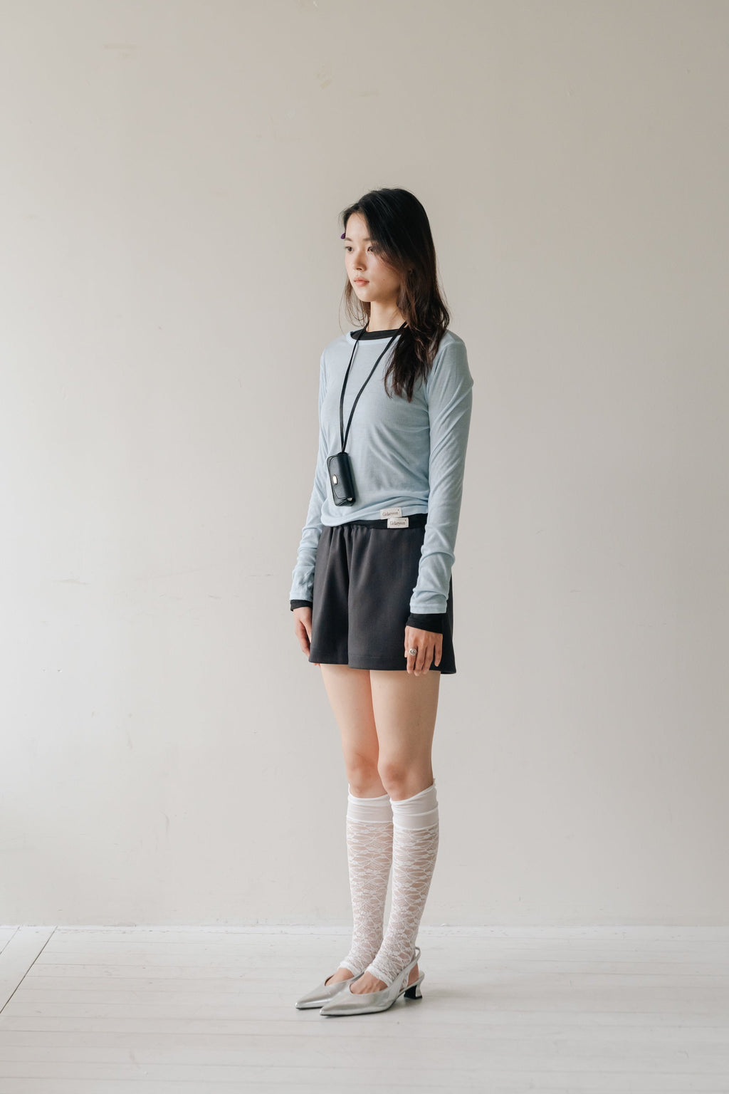 Layered basic tops-BLUE