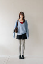 Soft Layered Knit Set-BLUE