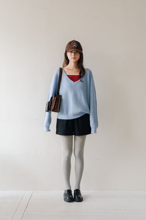 Soft Layered Knit Set-BLUE