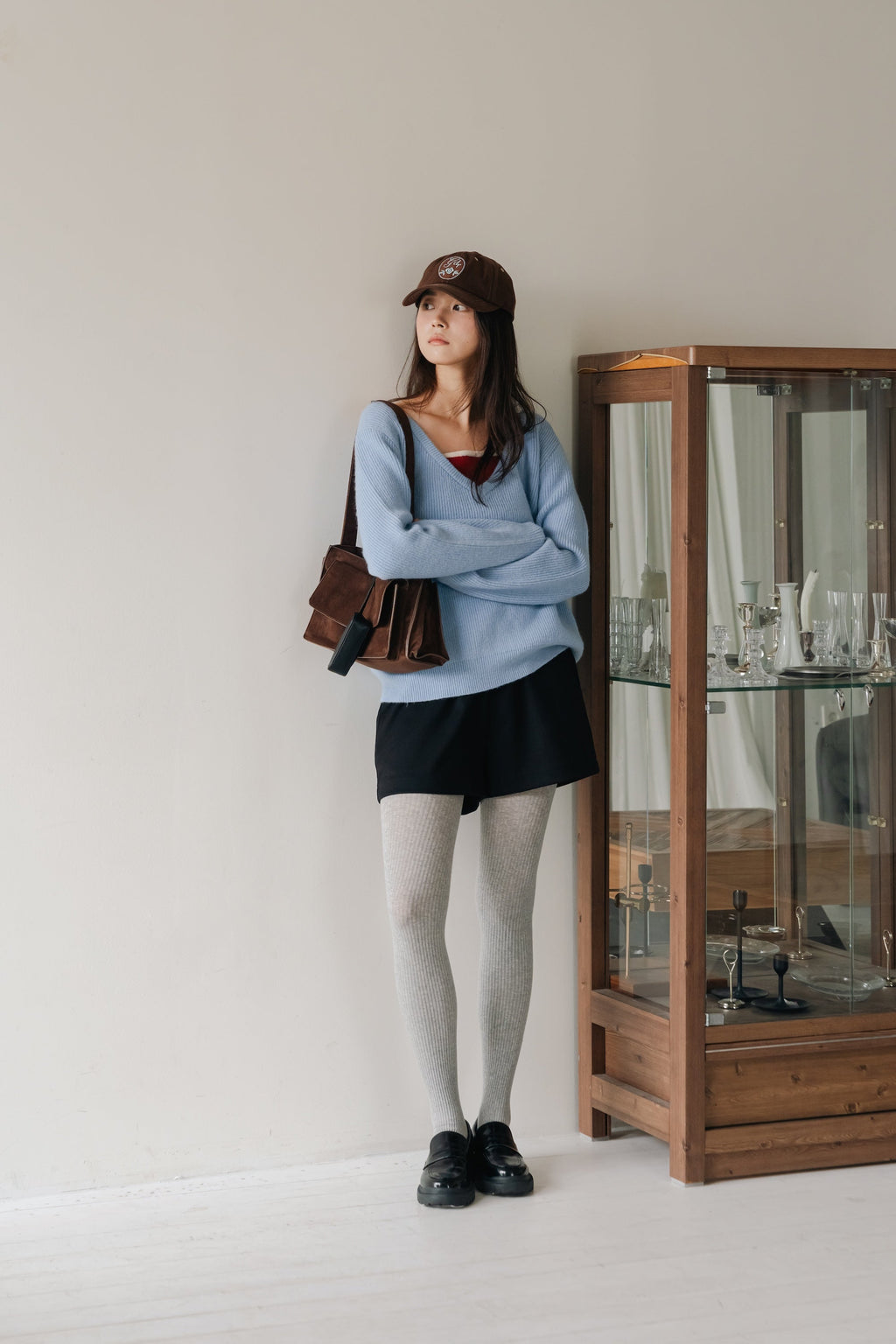 Soft Layered Knit Set-BLUE