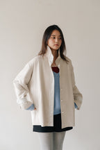 Lace Volume Coat-BEIGE