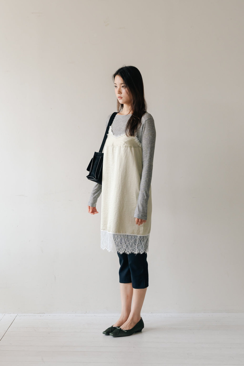 Layered basic tops-GREY