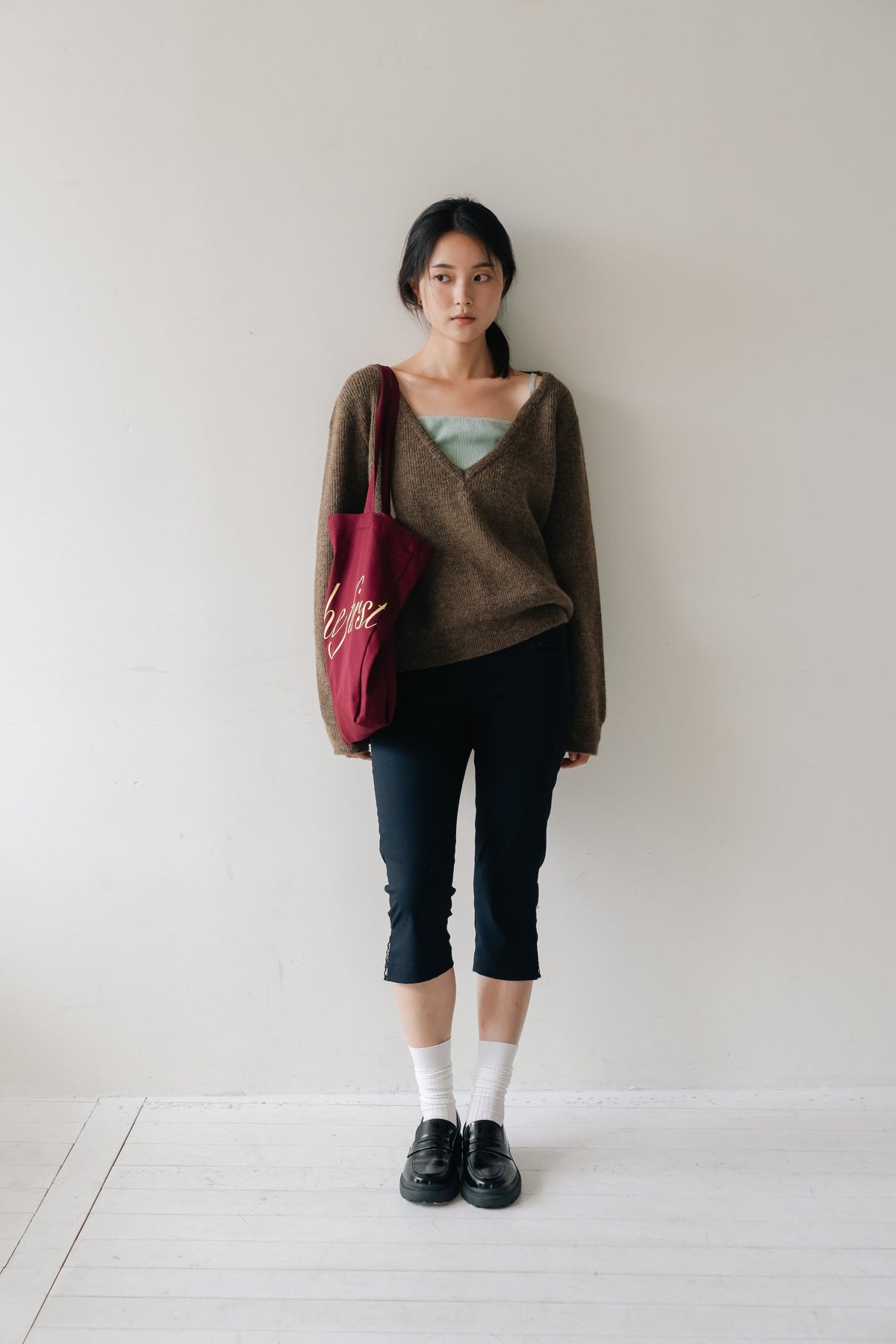Soft Layered Knit Set-BROWN
