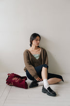 Soft Layered Knit Set-BROWN