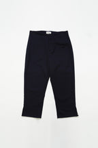 Cropped Slim Pants-NAVY