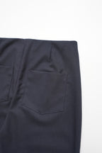 Cropped Slim Pants-NAVY