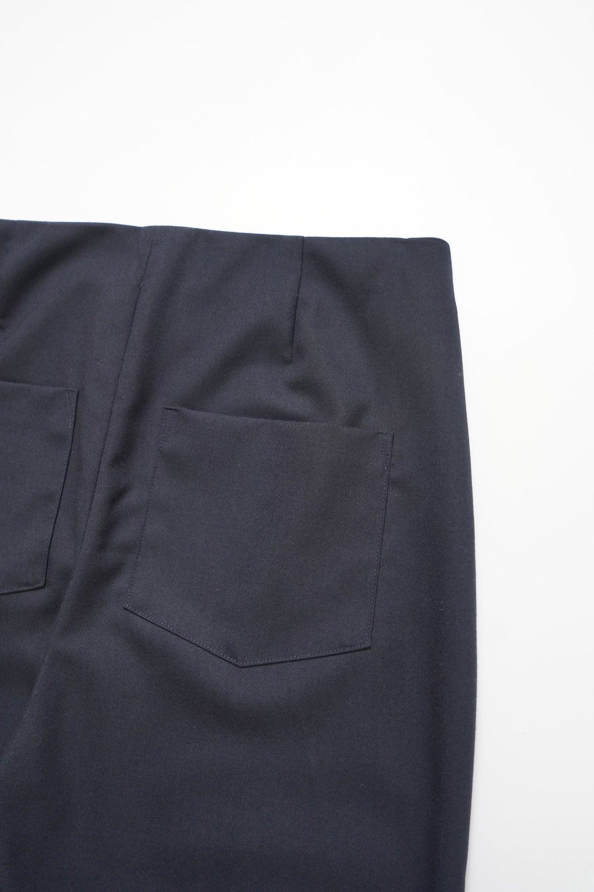 Cropped Slim Pants-NAVY