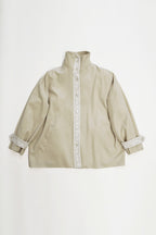 Lace Volume Coat-BEIGE