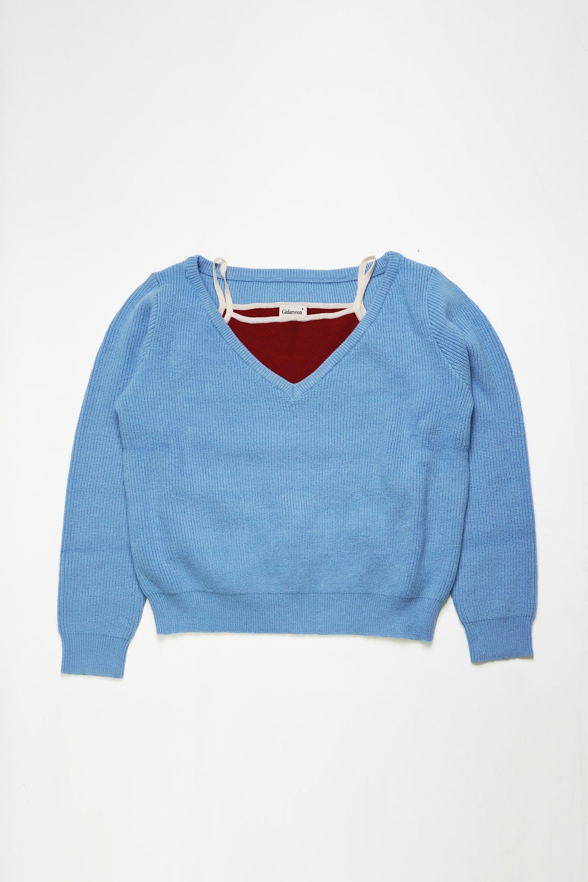 Soft Layered Knit Set-BLUE