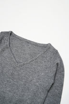 Soft Layered Knit Set-GREY