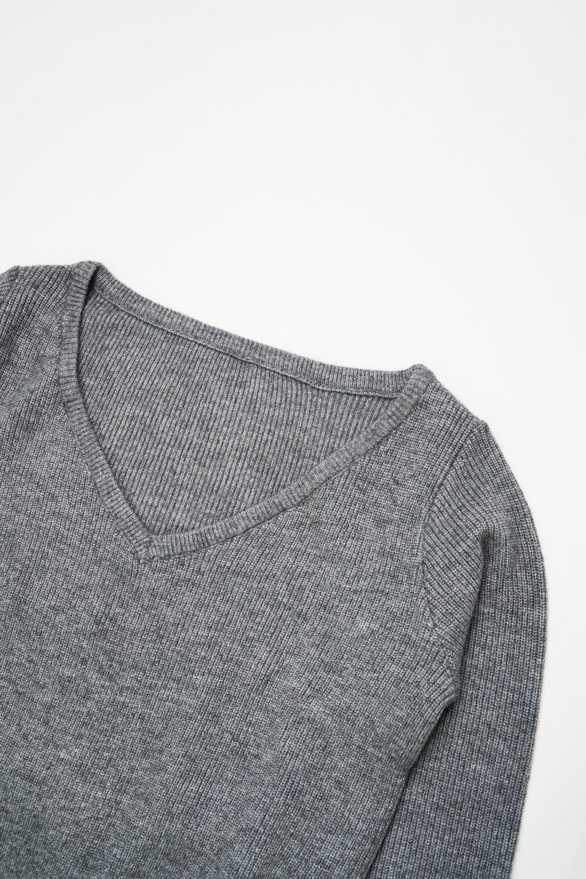 Soft Layered Knit Set-GREY