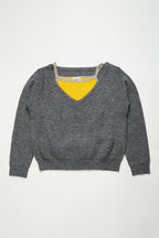 Soft Layered Knit Set-GREY
