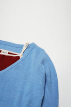Soft Layered Knit Set-BLUE