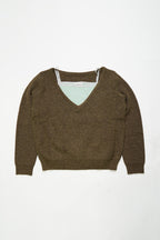 Soft Layered Knit Set-BROWN