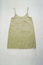 Satin lace cami one piece-MINT