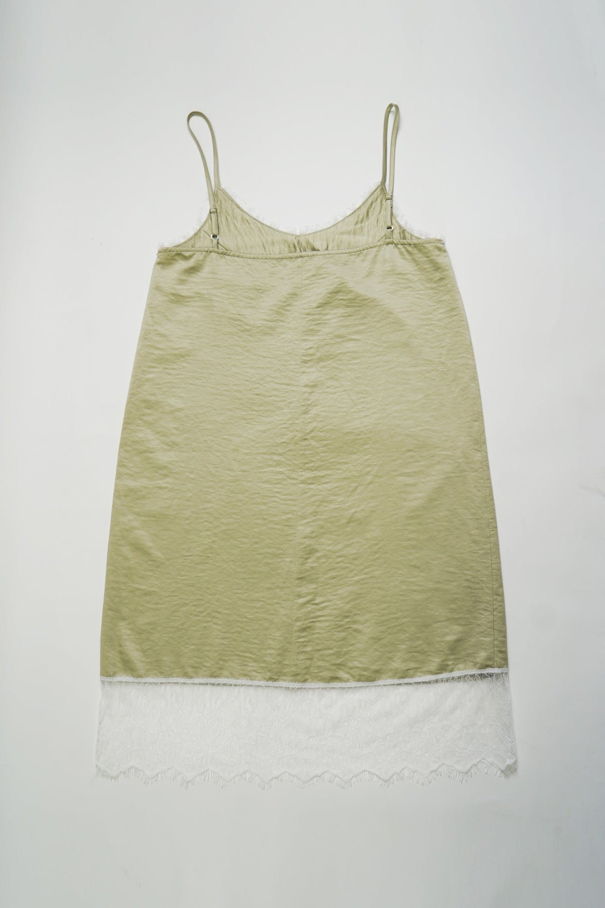 Satin lace cami one piece-MINT