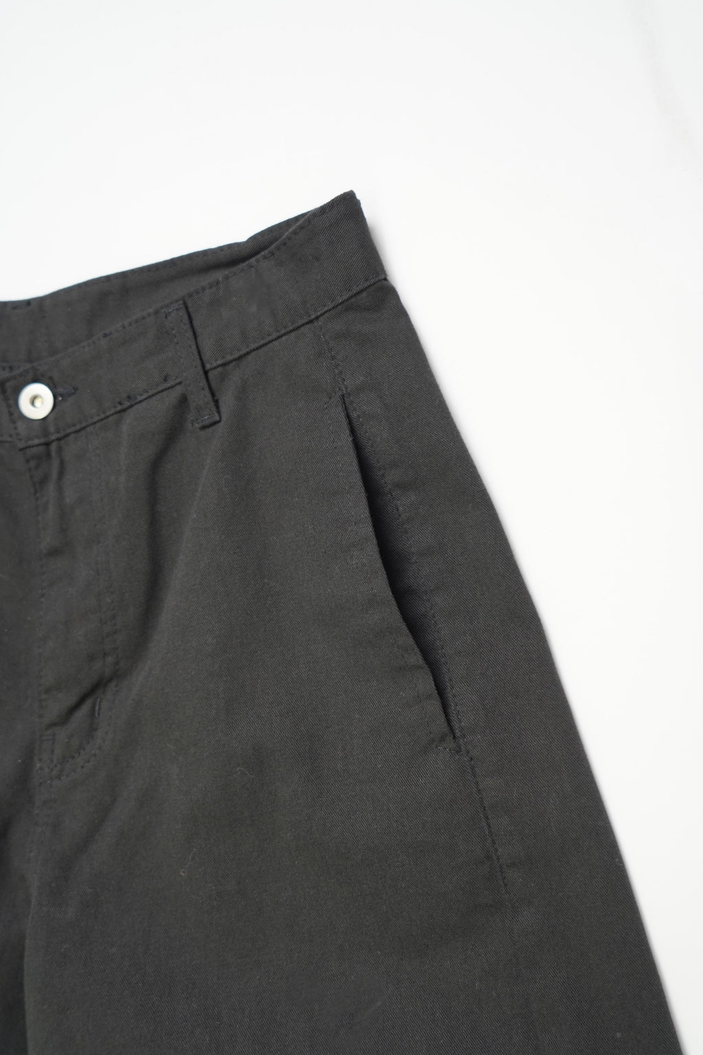 Loose fit straight pants-BLACK