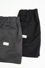 Back Frill Shorts-GREY